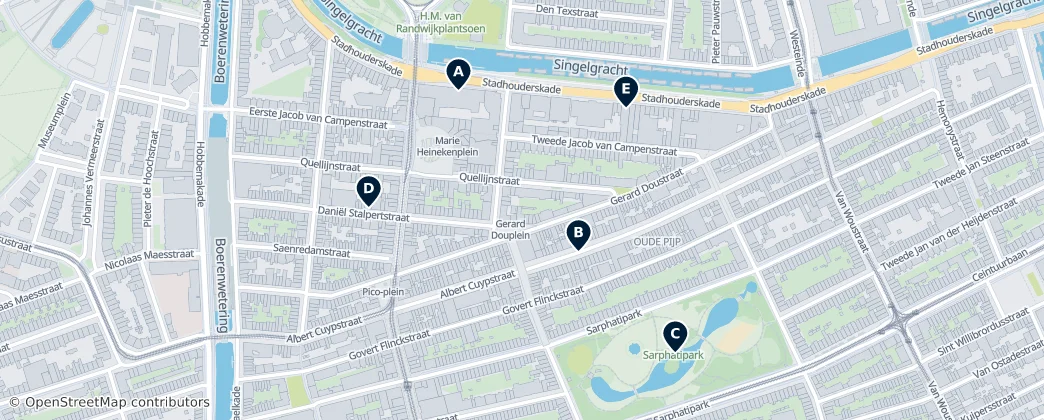 Map of De Pijp