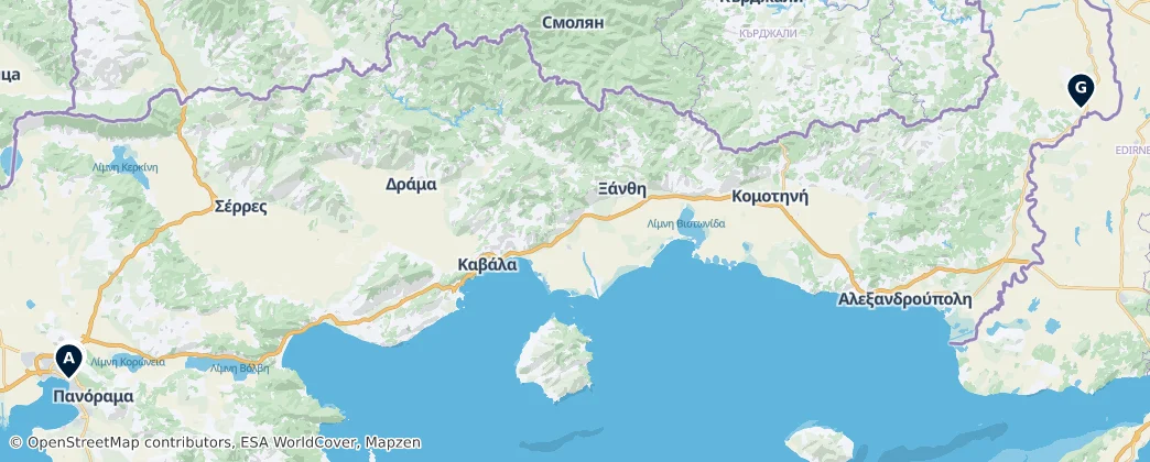 Map of Makedonia - Thrake