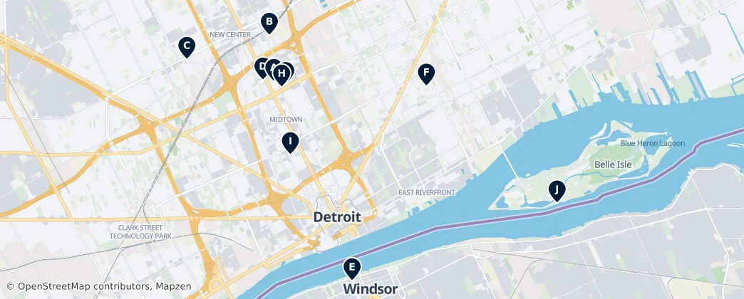 Map of Detroit