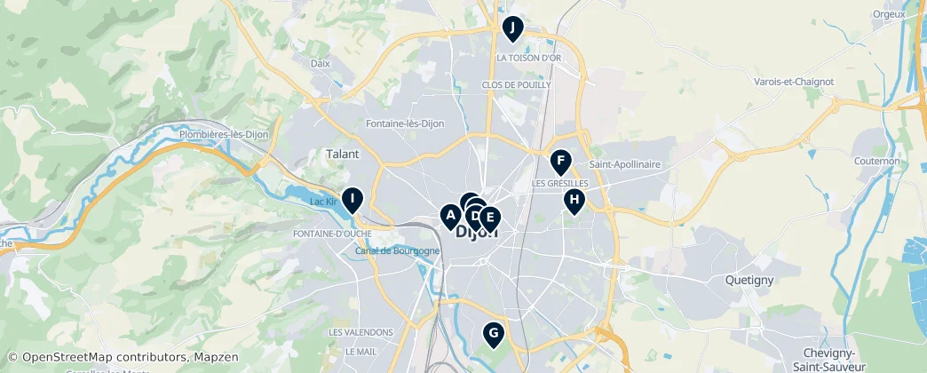 Map of Dijon