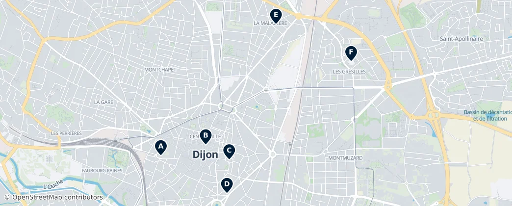 Map of Dijon