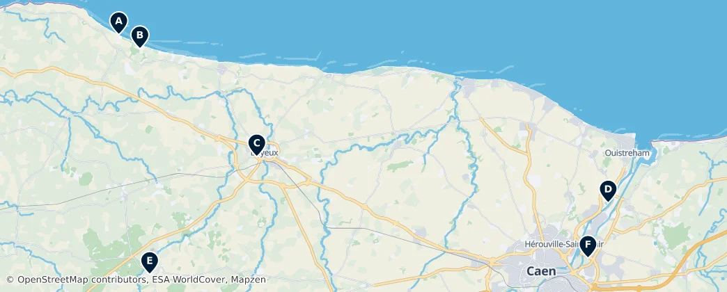 Map of Diocèse de Bayeux - Lisieux