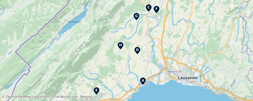 Map of Morges District