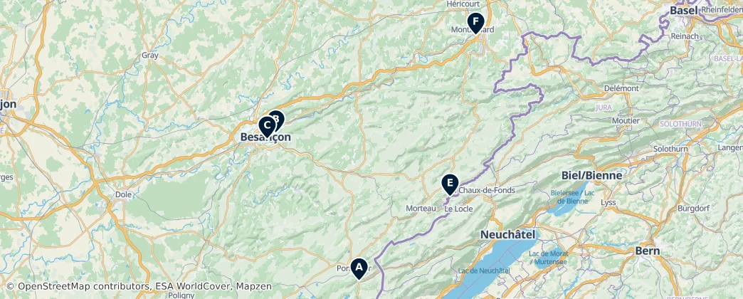 Map of Doubs