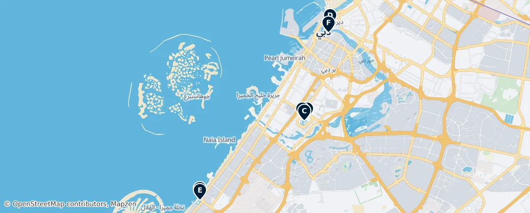 Map of Dubaj