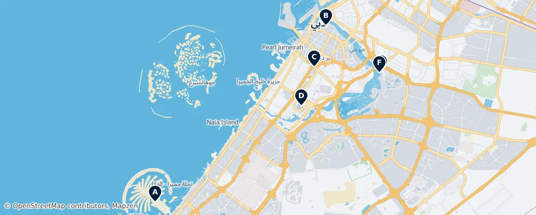Map of Dubaj