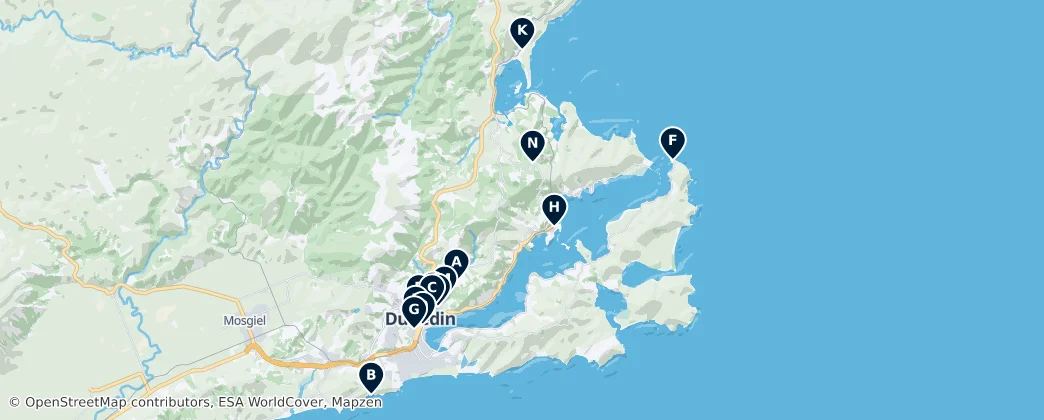 Map of Dunedin