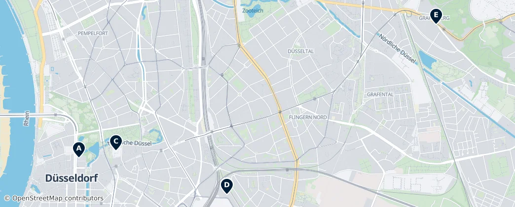Map of Düsseldorf