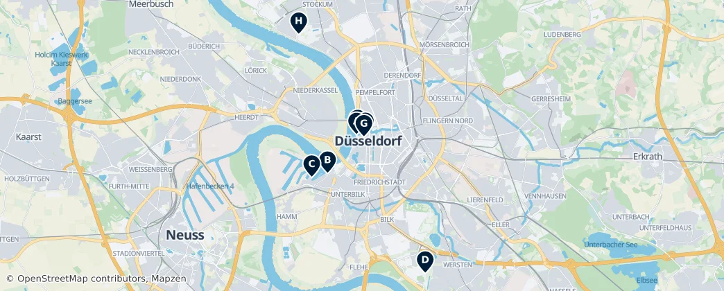 Map of Düsseldorf