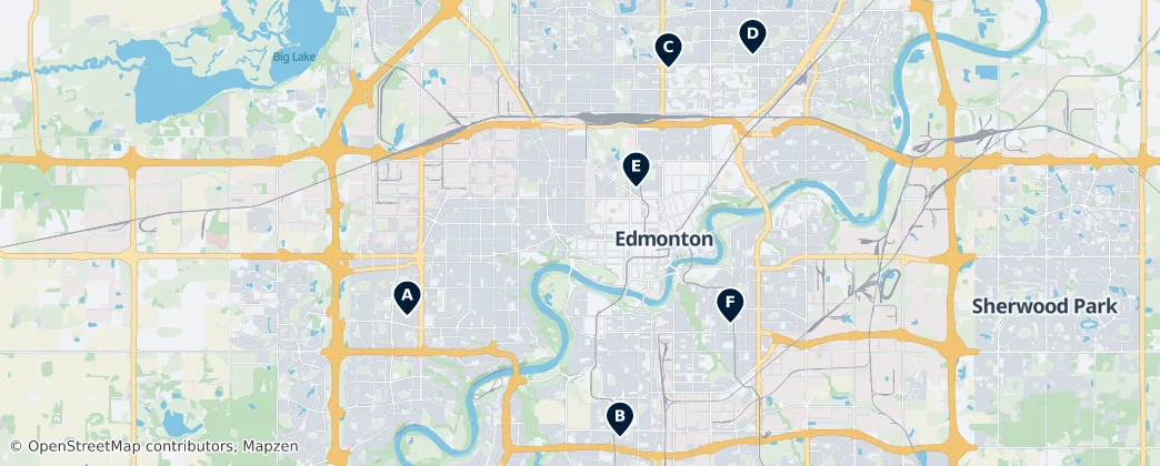 Map of Edmonton