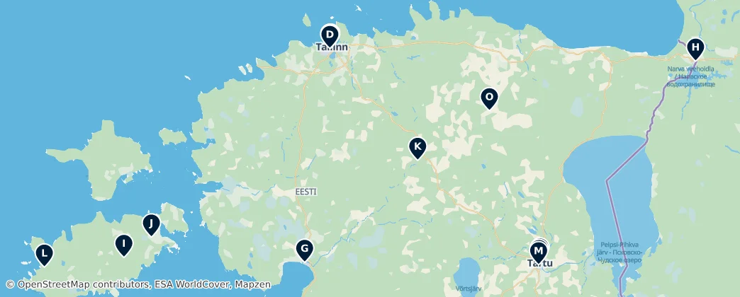 Map of Estonsko
