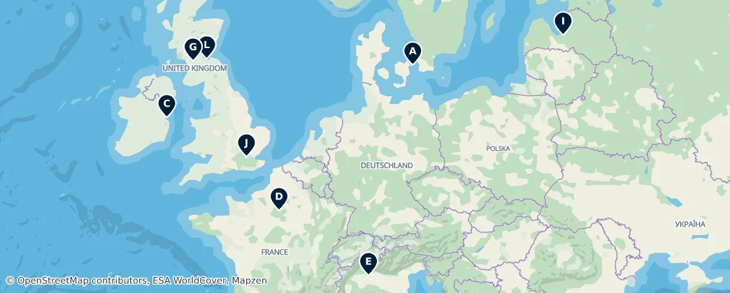 Map of Evropa