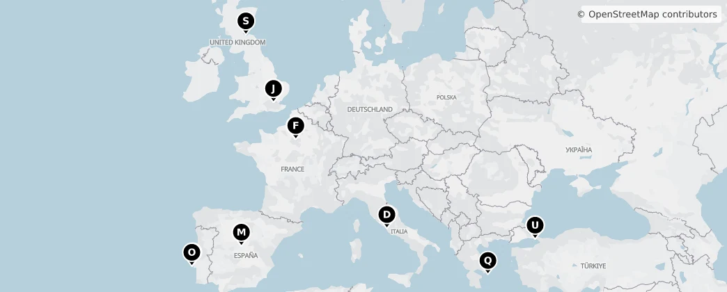 Map of Evropa