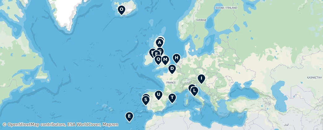 Map of Evropa