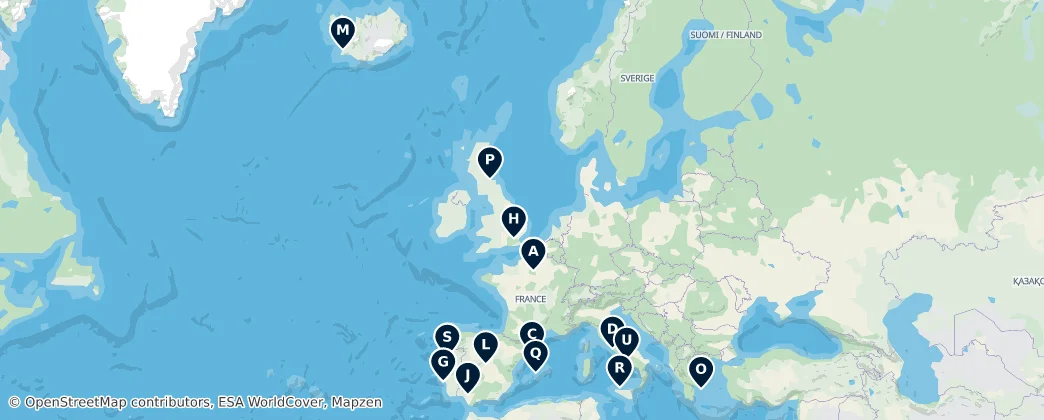 Map of Evropa
