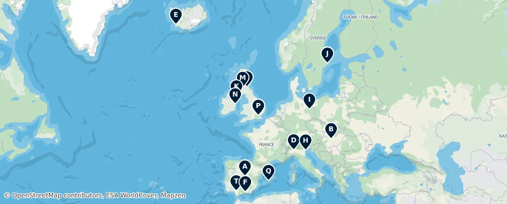 Map of Evropa