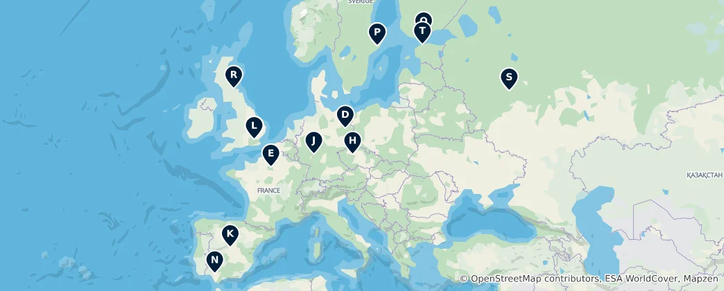 Map of Evropa