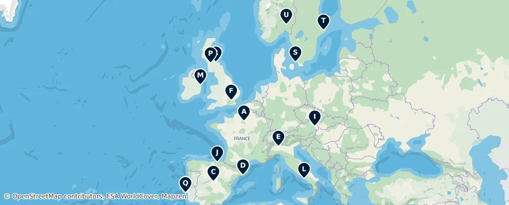 Map of Evropa