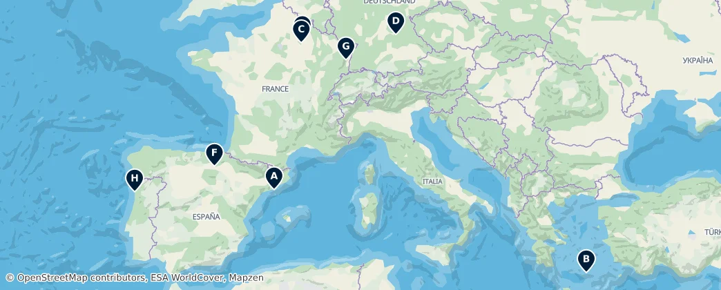 Map of Evropa