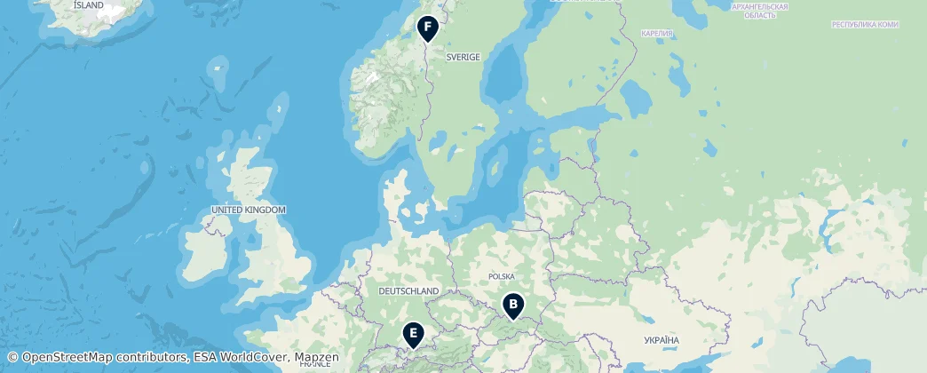 Map of Evropa