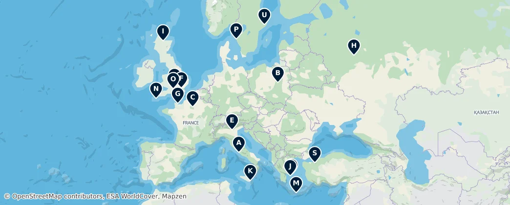 Map of Evropa
