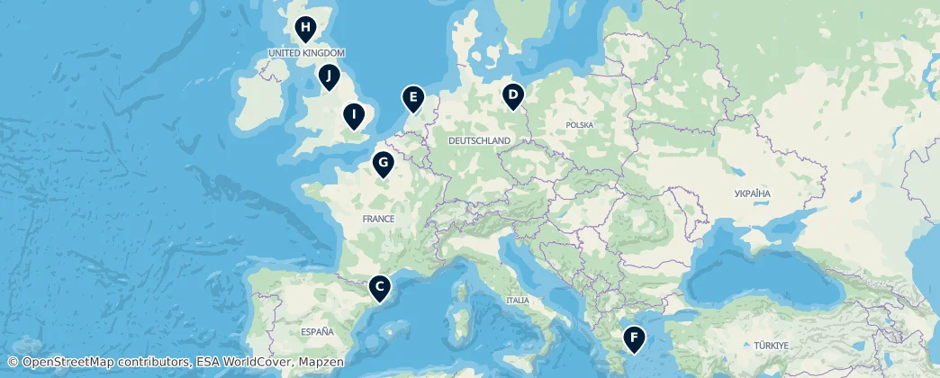 Map of Evropa
