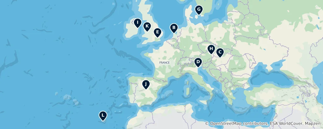 Map of Evropa