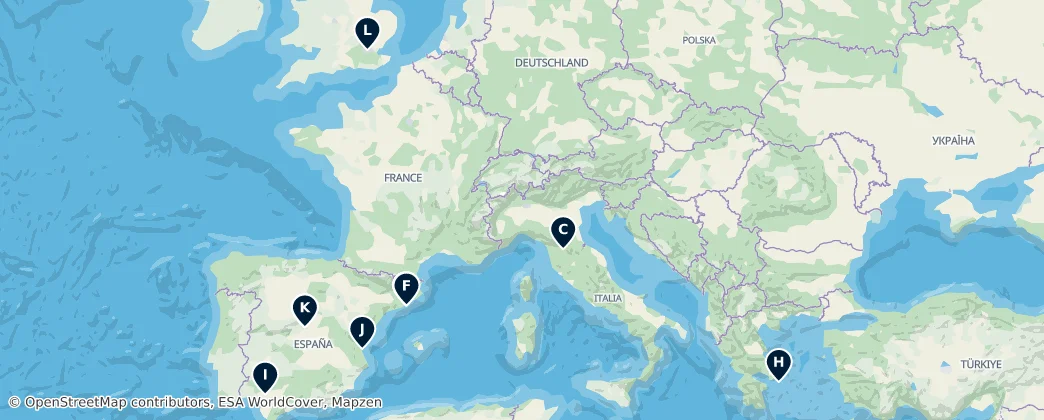 Map of Evropa