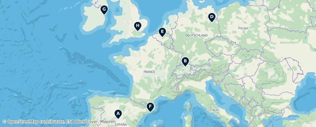 Map of Evropa