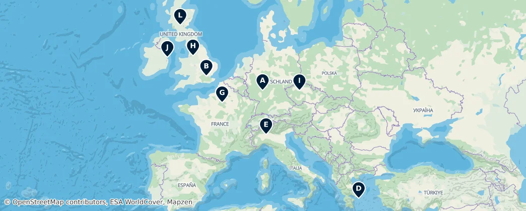 Map of Evropa