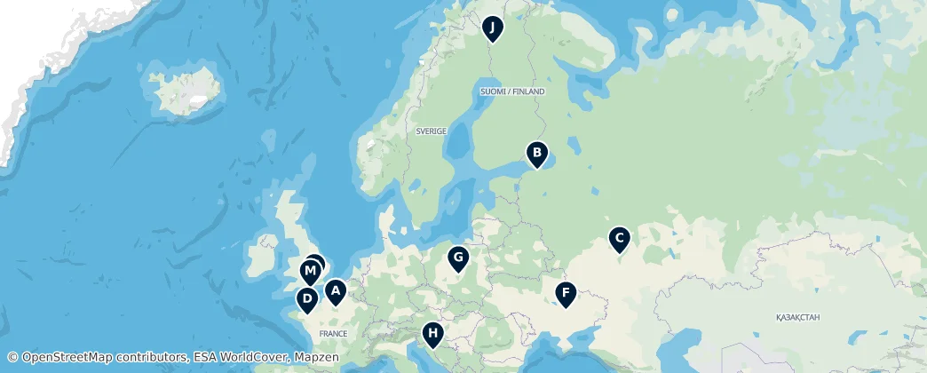 Map of Evropa