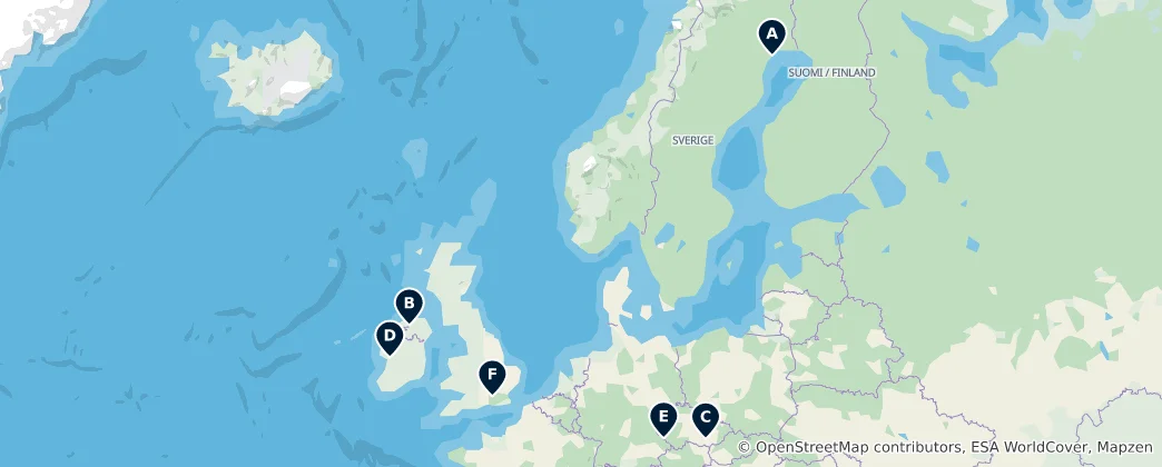 Map of Evropa