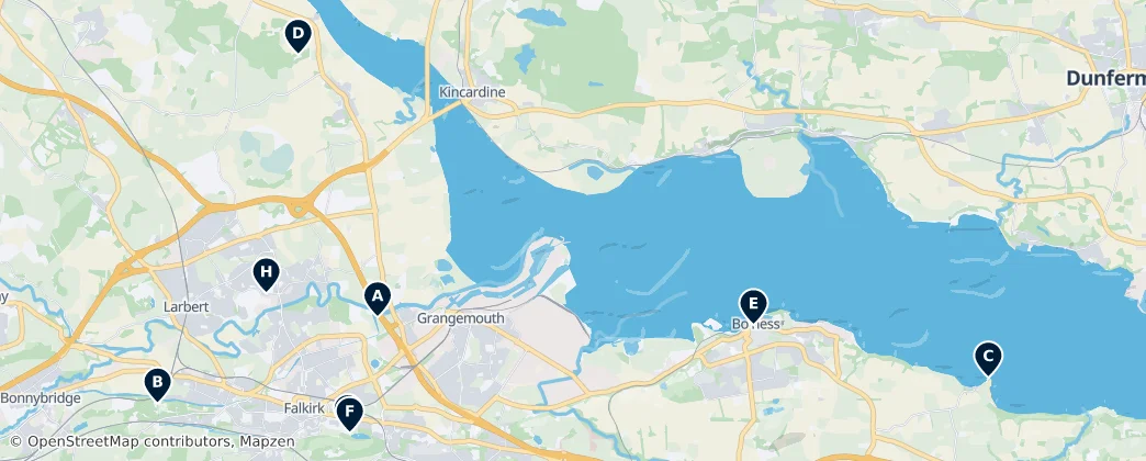 Map of Falkirk