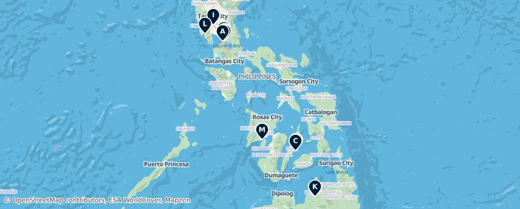 Map of Filipíny