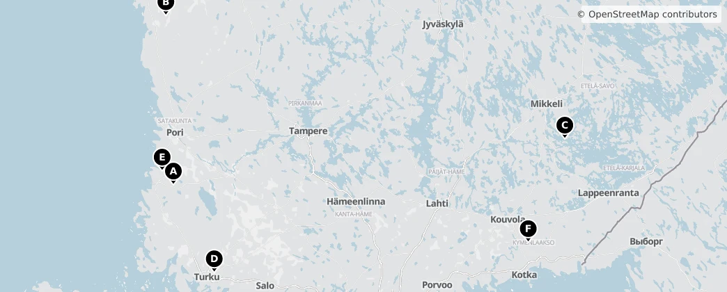 Map of Finsko