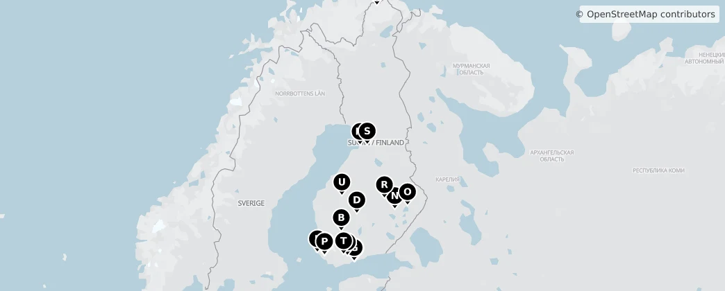 Map of Finsko