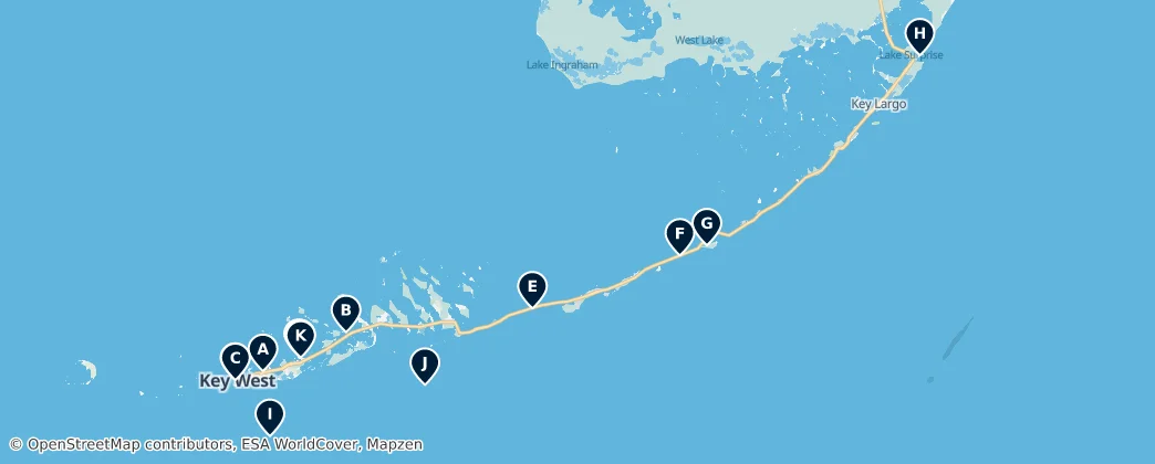 Map of Florida Keys National Marine Sanctuary