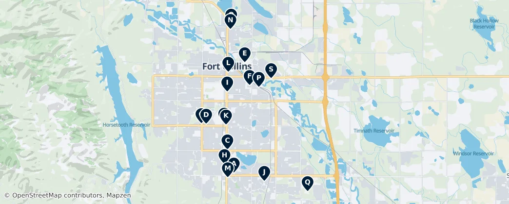 Map of Fort Collins