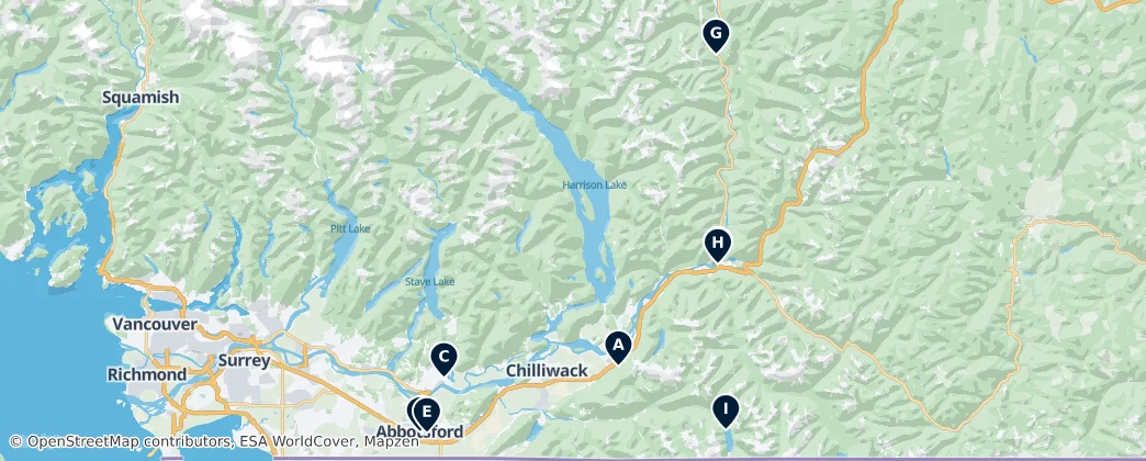 Map of Fraser Valley