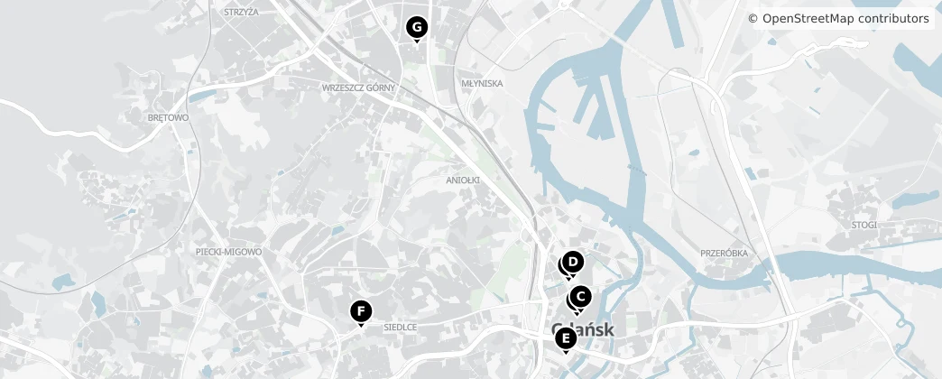 Map of Gdaňsk