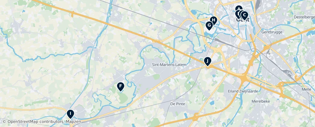 Map of Arrondissement of Ghent