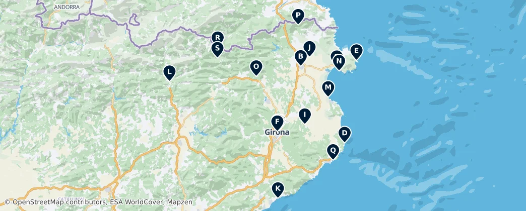 Map of Girona