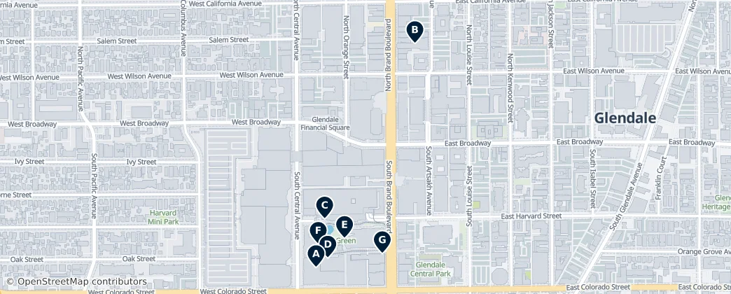 Map of Glendale