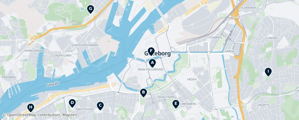Map of Göteborg