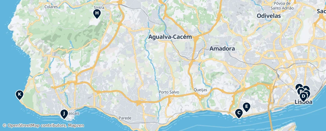 Map of Grande Lisboa