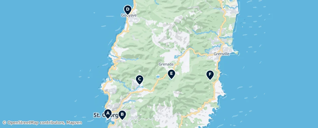 Map of Grenada