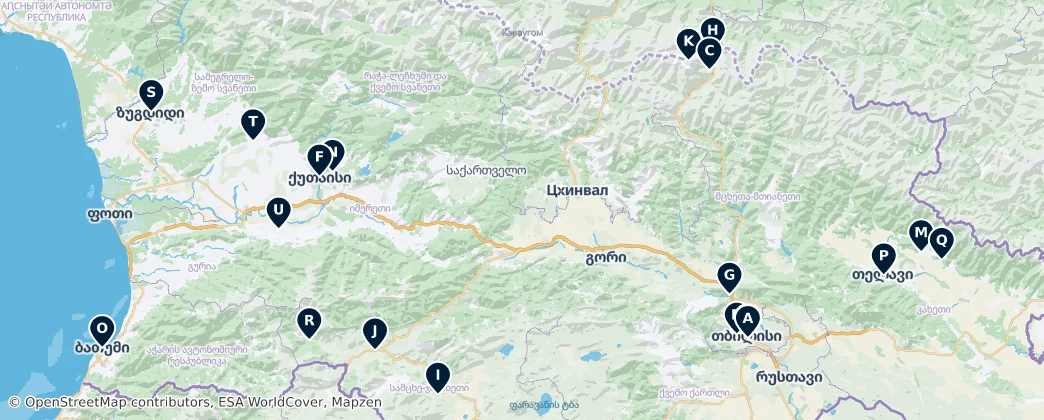 Map of Gruzie