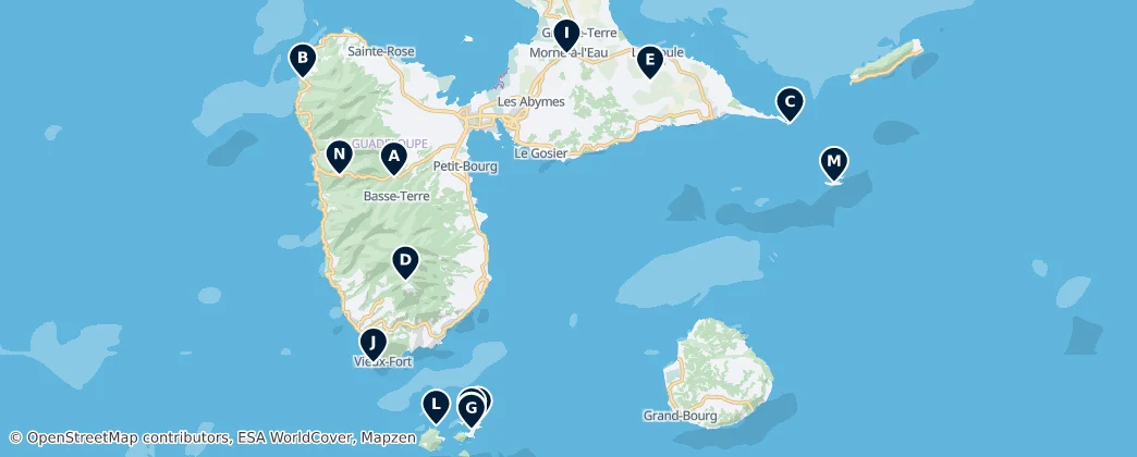 Map of Guadeloupe