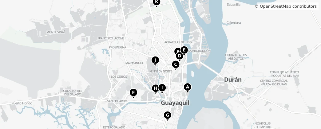 Map of Guayaquil