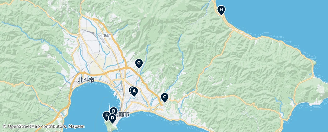 Map of Hakodate